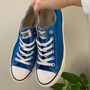 Blue Converse All Star Low Top Sneakers Mens 6/Wo 8